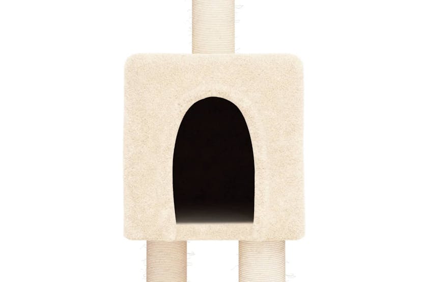 vidaXL 171714 Floor To Ceiling Cat Tree Cream 268.5-294.5cm vidaXL 171714 Floor To Ceiling Cat Tree Cream 268.5-294.5cm