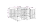 vidaXL 3124579 Outdoor Dog Kennel Steel 3.75 M2 vidaXL 3124579 Outdoor Dog Kennel Steel 3.75 M2