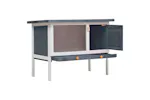 vidaXL 170828 Outdoor Rabbit Hutch 1 Layer Grey Wood vidaXL 170828 Outdoor Rabbit Hutch 1 Layer Grey Wood