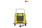 vidaXL 93861 Pet Bike Trailer Yellow And Grey Oxford Fabric And Iron vidaXL 93861 Pet Bike Trailer Yellow And Grey Oxford Fabric And Iron