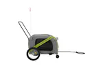 vidaXL 93906 Pet Bike Trailer Green And Grey Oxford Fabric And Iron vidaXL 93906 Pet Bike Trailer Green And Grey Oxford Fabric And Iron