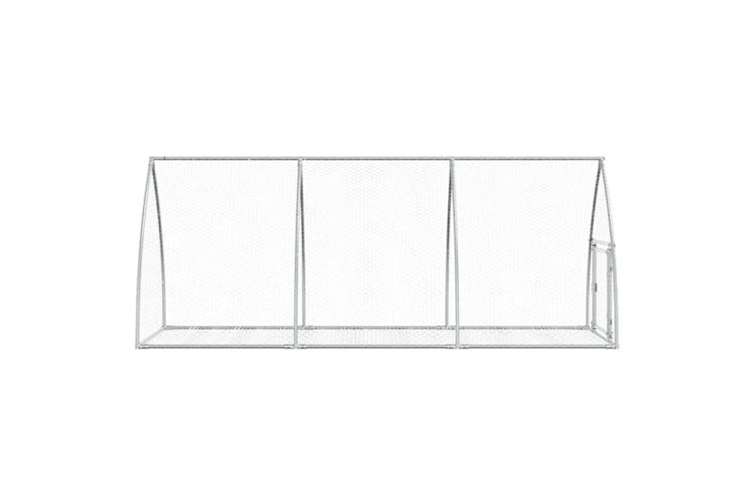 vidaXL 3281528 Rabbit Cage Silver 300x105x120cm Galvanised Steel vidaXL 3281528 Rabbit Cage Silver 300x105x120cm Galvanised Steel