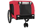 vidaXL 94027 Pet Bike Trailer Red And Black Oxford Fabric And Iron vidaXL 94027 Pet Bike Trailer Red And Black Oxford Fabric And Iron