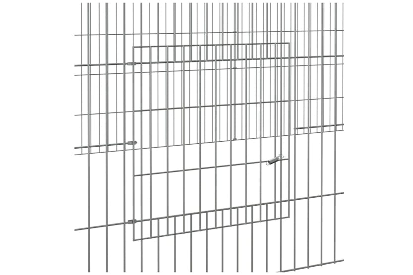 vidaXL 171565 4-panel Rabbit Cage 433x109x54cm Galvanised Iron vidaXL 171565 4-panel Rabbit Cage 433x109x54cm Galvanised Iron