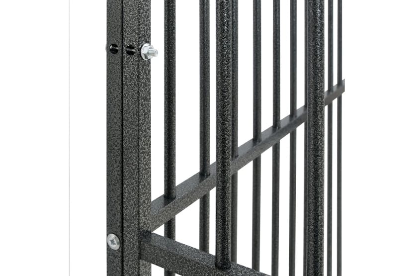 vidaXL 3209554 Dog Playpen 12 Panels Black Galvanised Steel vidaXL 3209554 Dog Playpen 12 Panels Black Galvanised Steel