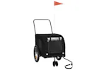 vidaXL 94024 Pet Bike Trailer Black Oxford Fabric And Iron vidaXL 94024 Pet Bike Trailer Black Oxford Fabric And Iron