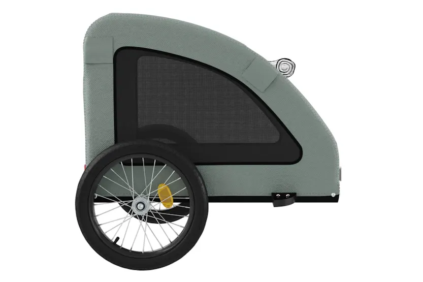 vidaXL 93965 Pet Bike Trailer Grey Oxford Fabric And Iron vidaXL 93965 Pet Bike Trailer Grey Oxford Fabric And Iron