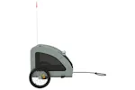 vidaXL 93965 Pet Bike Trailer Grey Oxford Fabric And Iron vidaXL 93965 Pet Bike Trailer Grey Oxford Fabric And Iron