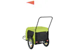 vidaXL 94025 Pet Bike Trailer Green And Black Oxford Fabric And Iron vidaXL 94025 Pet Bike Trailer Green And Black Oxford Fabric And Iron