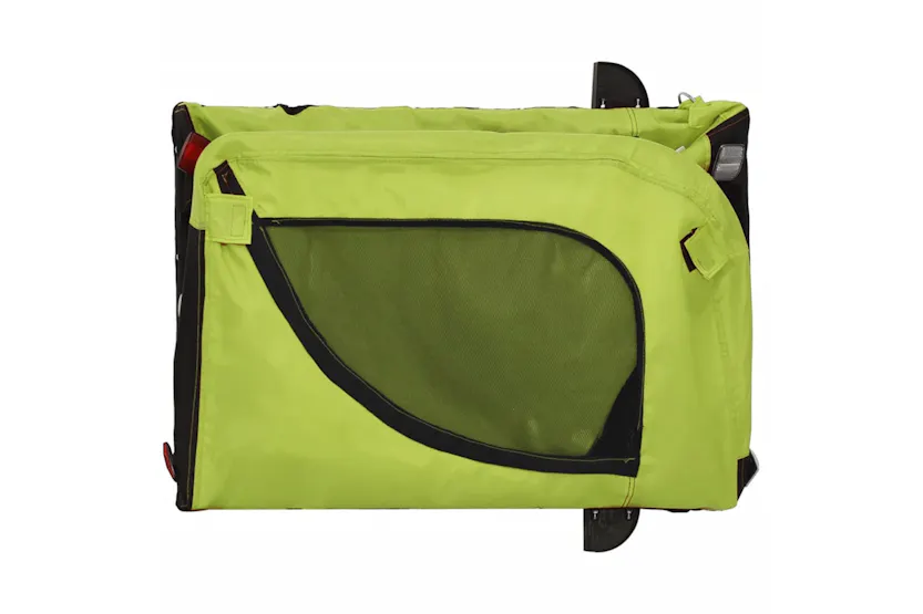 vidaXL 94025 Pet Bike Trailer Green And Black Oxford Fabric And Iron vidaXL 94025 Pet Bike Trailer Green And Black Oxford Fabric And Iron