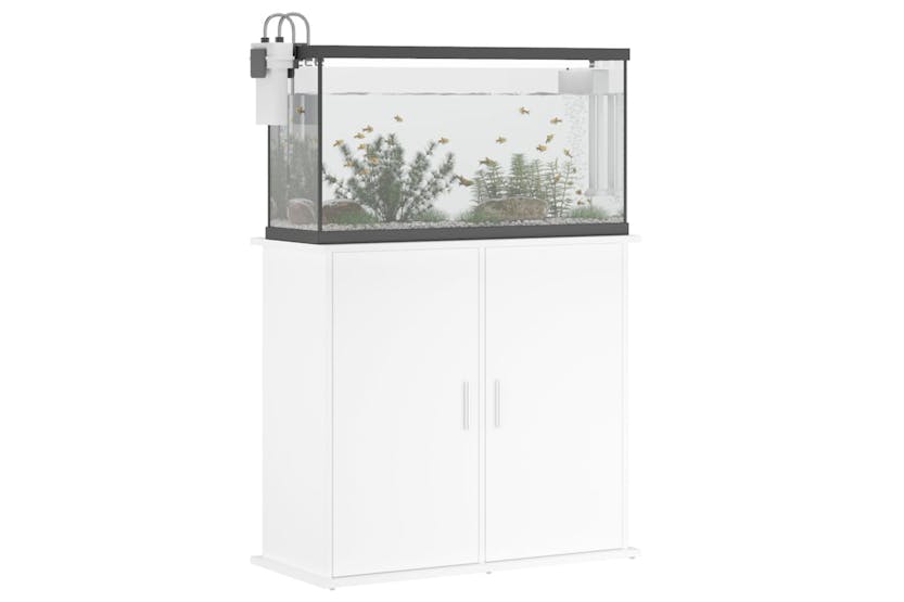 vidaXL 833623 Aquarium Stand White 81x36x73cm Engineered Wood vidaXL 833623 Aquarium Stand White 81x36x73cm Engineered Wood
