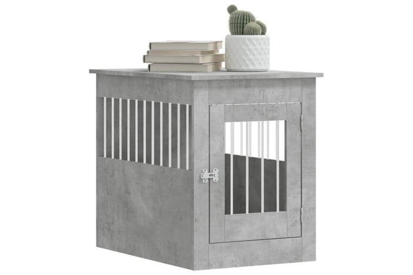 vidaXL 838326 Dog Crate Furniture Concrete Grey 55x80x68cm Engineered Wood vidaXL 838326 Dog Crate Furniture Concrete Grey 55x80x68cm Engineered Wood