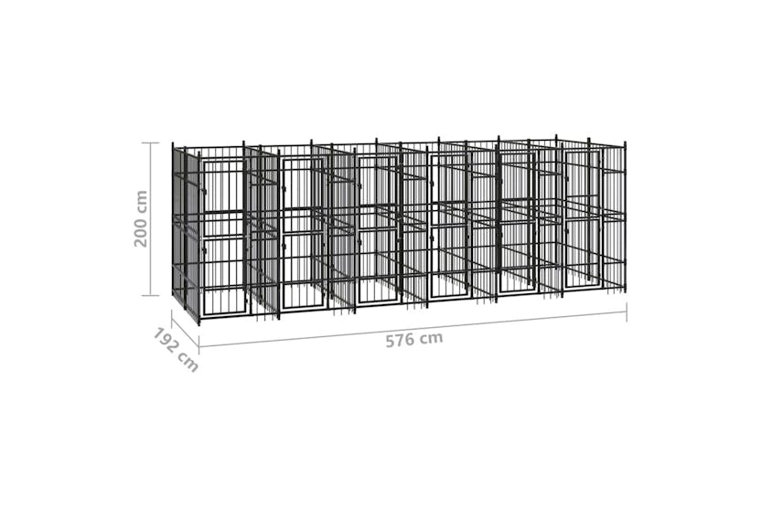 vidaXL 3097941 Outdoor Dog Kennel Steel 11.06 M2 vidaXL 3097941 Outdoor Dog Kennel Steel 11.06 M2