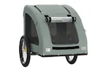 vidaXL 93965 Pet Bike Trailer Grey Oxford Fabric And Iron vidaXL 93965 Pet Bike Trailer Grey Oxford Fabric And Iron