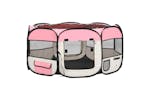 Vidaxl Foldable Dog Playpen With Carrying Bag Pink 145x145x61 Cm Vidaxl Foldable Dog Playpen With Carrying Bag Pink 145x145x61 Cm