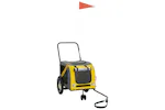 vidaXL 93889 Pet Bike Trailer Yellow And Black Oxford Fabric And Iron vidaXL 93889 Pet Bike Trailer Yellow And Black Oxford Fabric And Iron