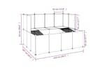 vidaXL 340570 Small Animal Cage Transparent 143x107x93cm Pp And Steel vidaXL 340570 Small Animal Cage Transparent 143x107x93cm Pp And Steel