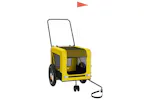 vidaXL 93931 Pet Bike Trailer Yellow And Black Oxford Fabric And Iron vidaXL 93931 Pet Bike Trailer Yellow And Black Oxford Fabric And Iron