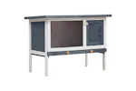 vidaXL 170828 Outdoor Rabbit Hutch 1 Layer Grey Wood vidaXL 170828 Outdoor Rabbit Hutch 1 Layer Grey Wood