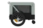 vidaXL 93930 Pet Bike Trailer Grey And Black Oxford Fabric And Iron vidaXL 93930 Pet Bike Trailer Grey And Black Oxford Fabric And Iron