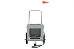 vidaXL 93930 Pet Bike Trailer Grey And Black Oxford Fabric And Iron vidaXL 93930 Pet Bike Trailer Grey And Black Oxford Fabric And Iron