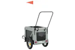 vidaXL 93930 Pet Bike Trailer Grey And Black Oxford Fabric And Iron vidaXL 93930 Pet Bike Trailer Grey And Black Oxford Fabric And Iron