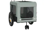 vidaXL 93930 Pet Bike Trailer Grey And Black Oxford Fabric And Iron vidaXL 93930 Pet Bike Trailer Grey And Black Oxford Fabric And Iron
