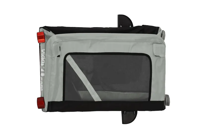 vidaXL 93930 Pet Bike Trailer Grey And Black Oxford Fabric And Iron vidaXL 93930 Pet Bike Trailer Grey And Black Oxford Fabric And Iron