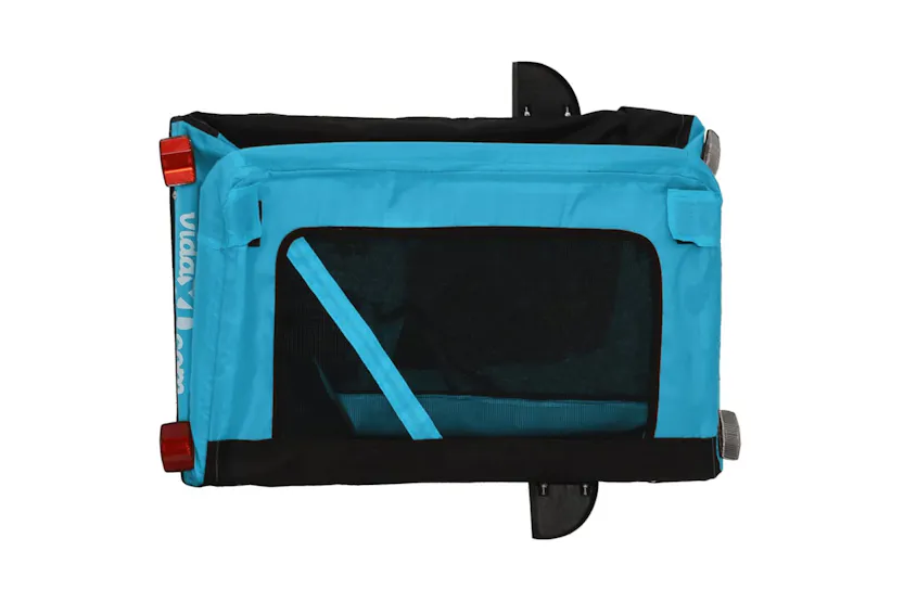 vidaXL 93946 Pet Bike Trailer Blue And Black Oxford Fabric And Iron vidaXL 93946 Pet Bike Trailer Blue And Black Oxford Fabric And Iron