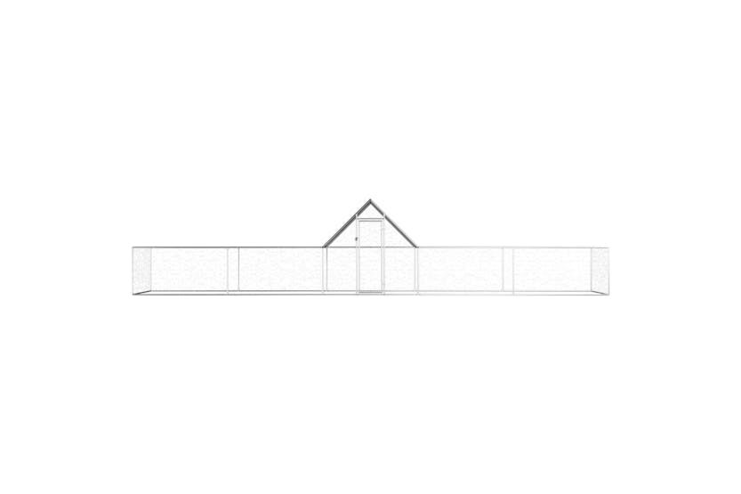 vidaXL 144563 Chicken Coop 10x2x2 M Galvanised Steel vidaXL 144563 Chicken Coop 10x2x2 M Galvanised Steel