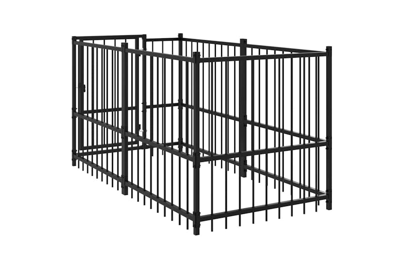 vidaXL 171627 Dog Kennel Black 193.5x97x100cm Steel vidaXL 171627 Dog Kennel Black 193.5x97x100cm Steel