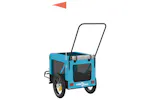 vidaXL 93932 Pet Bike Trailer Blue And Black Oxford Fabric And Iron vidaXL 93932 Pet Bike Trailer Blue And Black Oxford Fabric And Iron