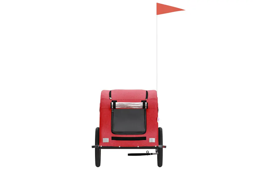 vidaXL 93964 Pet Bike Trailer Red Oxford Fabric And Iron vidaXL 93964 Pet Bike Trailer Red Oxford Fabric And Iron