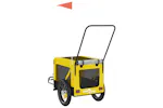 vidaXL 93945 Pet Bike Trailer Yellow And Black Oxford Fabric And Iron vidaXL 93945 Pet Bike Trailer Yellow And Black Oxford Fabric And Iron