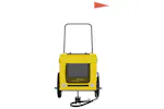 vidaXL 93945 Pet Bike Trailer Yellow And Black Oxford Fabric And Iron vidaXL 93945 Pet Bike Trailer Yellow And Black Oxford Fabric And Iron