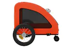 vidaXL 93970 Pet Bike Trailer Orange And Grey Oxford Fabric And Iron vidaXL 93970 Pet Bike Trailer Orange And Grey Oxford Fabric And Iron
