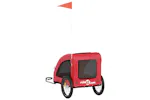 vidaXL 93964 Pet Bike Trailer Red Oxford Fabric And Iron vidaXL 93964 Pet Bike Trailer Red Oxford Fabric And Iron