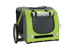 vidaXL 93885 Pet Bike Trailer Green And Grey Oxford Fabric And Iron vidaXL 93885 Pet Bike Trailer Green And Grey Oxford Fabric And Iron