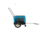 vidaXL 93932 Pet Bike Trailer Blue And Black Oxford Fabric And Iron vidaXL 93932 Pet Bike Trailer Blue And Black Oxford Fabric And Iron