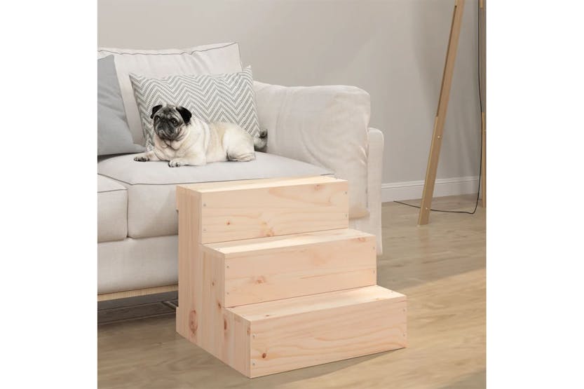 vidaXL 822461 Pet Stair 40x37.5x35cm Solid Wood Pine vidaXL 822461 Pet Stair 40x37.5x35cm Solid Wood Pine