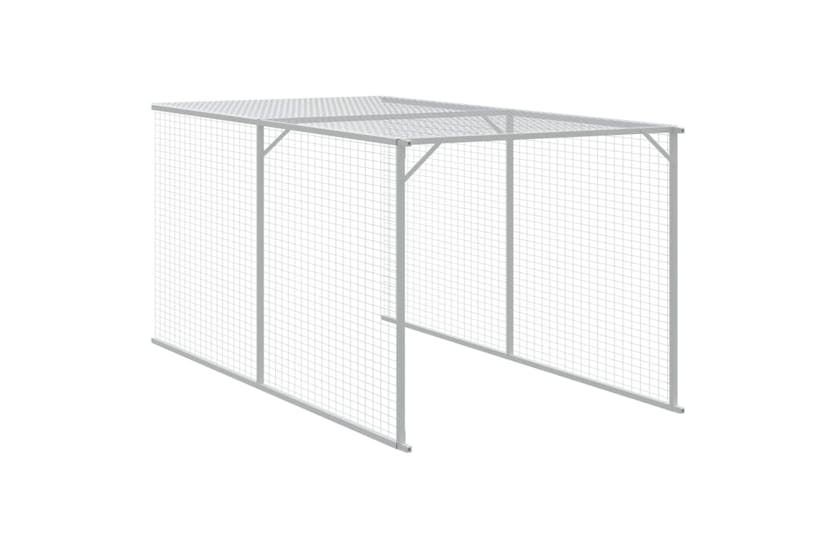 vidaXL 3189098 Chicken Cage With Run Light Grey 110x1221x110cm Galvanised Steel vidaXL 3189098 Chicken Cage With Run Light Grey 110x1221x110cm Galvanised Steel