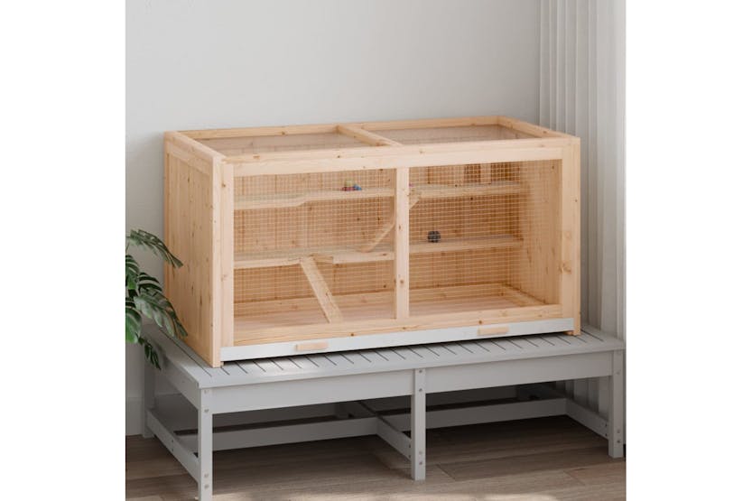 vidaXL 172381 Hamster Cage 89.5x45x45cm Solid Wood Fir vidaXL 172381 Hamster Cage 89.5x45x45cm Solid Wood Fir