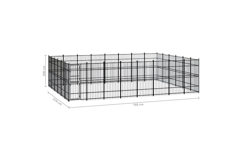 vidaXL 3097997 Outdoor Dog Kennel Steel 44.24 M2 vidaXL 3097997 Outdoor Dog Kennel Steel 44.24 M2