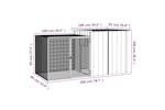 vidaXL 3155527 Rabbit Cage Anthracite 200x91x100cm Galvanised Steel vidaXL 3155527 Rabbit Cage Anthracite 200x91x100cm Galvanised Steel