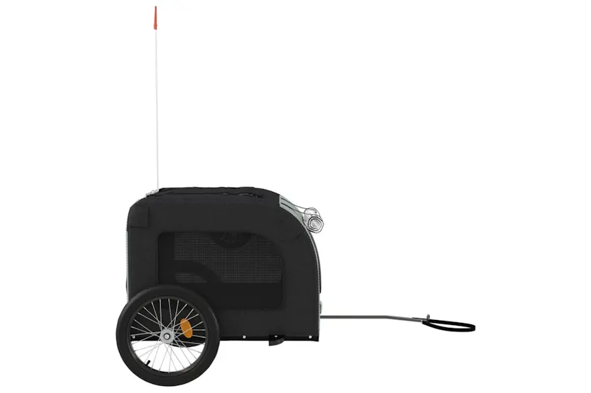 vidaXL 93839 Pet Bike Trailer Grey And Black Oxford Fabric&iron vidaXL 93839 Pet Bike Trailer Grey And Black Oxford Fabric&iron
