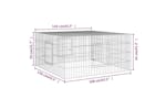 vidaXL 171562 Rabbit Cage 110x110x55cm Galvanised Iron vidaXL 171562 Rabbit Cage 110x110x55cm Galvanised Iron
