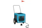 vidaXL 93932 Pet Bike Trailer Blue And Black Oxford Fabric And Iron vidaXL 93932 Pet Bike Trailer Blue And Black Oxford Fabric And Iron