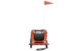 vidaXL 93830 Pet Bike Trailer Orange And Grey Oxford Fabric And Iron vidaXL 93830 Pet Bike Trailer Orange And Grey Oxford Fabric And Iron