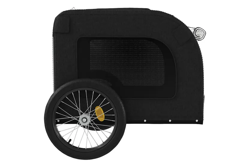 vidaXL 93839 Pet Bike Trailer Grey And Black Oxford Fabric&iron vidaXL 93839 Pet Bike Trailer Grey And Black Oxford Fabric&iron
