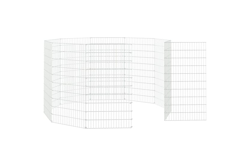 Vidaxl Free Range Animal Enclosure 10-panel 54x100 Cm Galvanised Iron Vidaxl Free Range Animal Enclosure 10-panel 54x100 Cm Galvanised Iron